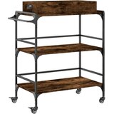  Kuhinjska kolica boja hrasta 81,5x41x92,5 cm konstruirano drvo | shoptok.hr