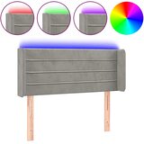  LED uzglavlje svjetlosivo 103x16x78/88 cm baršunasto | shoptok.hr