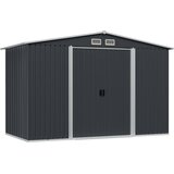 vidaXL Vrtna skladiščna lopa antracitna jeklena 257x205x178 cm - - antracit siva - 56.14 - N/A - 2025- | Shoptok.si