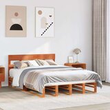 vidaXL Okvir kreveta bez madraca voštano smeđi 140x190 cm od borovine | shoptok.hr