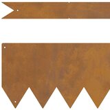 vidaXL Jeklo, odporna na vreme 100 x 0.5 x 15 cm Vzdržljivo Vrtna obroba | Shoptok.si