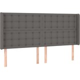 Maison Chic vzglavna omarica - nočna omarica - posteljna omarica z ušesi sivo 183x16x118/128 cm umetno usnje, (21708643) Cene