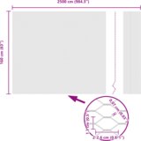vidaXL Šesterokotna ograja Siva 1.6x25 m Jeklo | Shoptok.si