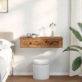 vidaXL Zidna polica s ladicama staro drvo 80x34x17cm konstruirano drvo | shoptok.hr