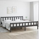 Furnova Posteljni okvir siv iz trdnega lesa 200x200 cm, (21938826) Cene
