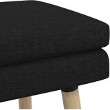  Klupa s dvostrukim slojem Crna 60 x 40 x 46 cm Tkanina | shoptok.hr