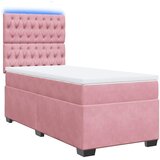 Box spring krevet s madracem ružičasti 100x200 cm baršunasti | shoptok.hr