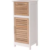 Kupaonski ormarić s vratima i ladicom Stockholm 36.5x30x83cm mdf, bambus-bijela