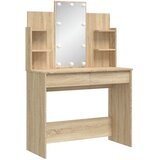  Toaletni stolić s LED svjetlima boja hrasta sonome 96x40x142 cm | shoptok.hr