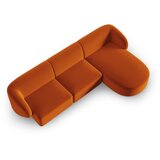 Milo Casa Baršunasti kutna garnitura boja terakote (s desnim kutom/s ležaljkom) Paolo – | shoptok.hr