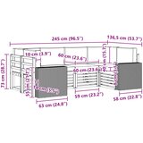 Sekcijska garnitura 6 pcs Prirodna i antracit Poliester | shoptok.hr