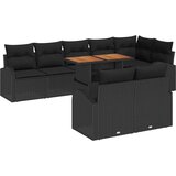  Sjedeća garnitura za vrt 9 kom. Crna | shoptok.hr
