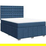 Maison Chic Box spring postelja - Vzmetna postelja z vzmetnico modra 140x190 cm blago SL5545, (21887309) | Shoptok.si