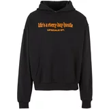 MT Upscale Sweater majica ' Hustle Ultra Heavy Oversize Hoodie ' ljubičasta / narančasta / crna