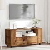 vidaXL TV ormarić s kotačima staro drvo konstruirano drvo | shoptok.hr