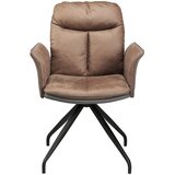 Hom`in naslanjač, kovina, tekstil rjava, siva | Shoptok.si