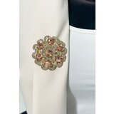 Kesi Brooch Blossom XZ459-193 apricot | Shoptok.si