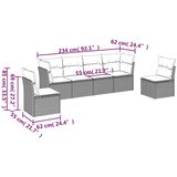 vidaXL 6-dijelni set vrtnih sofa s jastucima crni od poliratana | shoptok.hr