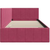 vidaXL Kutni okvir kreveta boja crnog vina 90 x 190 cm Baršun | shoptok.hr