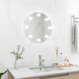  Zidno ogledalo s LED svjetlima okruglo stakleno | shoptok.hr