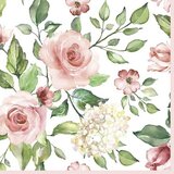  Serviete za decoupage Watercolour Roses with Hydrangea - 1 kos | Shoptok.si