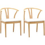  Stolac za blagovanje 2 pcs Prirodna i svijetla | shoptok.hr