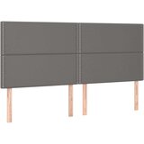  Posteljno vzglavje 4 kosa siv 90x5x78/88 cm umetno usnje, (20953137) | Shoptok.si