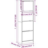 Ormarić za cipele s 4 preklopne ladice bijeli 60x34x187,5 cm | shoptok.hr