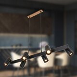 BRILONER 4059065 - Luster na sajli ERA 6xGU10/10W/230V crna | Eponuda.com
