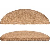  Prostirke za stepenice 15 kom 56x17x3 cm bež poluokrugle | shoptok.hr