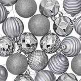  Set božićnih kuglica 36 kom. Siva 6 cm Polistiren | shoptok.hr