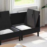  Komplet pohištva za dnevno sobo z blazino 4 pcs Črna Žamet, (5000272715) | Shoptok.si