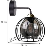  Zidna lampa SOLO BLACK 1xE27/60W/230V crna/zlatna | Eponuda.com