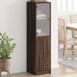 vidaXL Visoka komoda sa staklenim vratima boja hrasta 35 x 37 x 142 cm Cijene