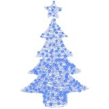 vidaXL Božično drevo med 100 LED Modra 120 cm Akril | Shoptok.si