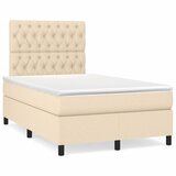 Maison Chic Box spring postelja - Vzmetna postelja z vzmetnico krem 120x200 cm blago SL193, (21890483) | Shoptok.si