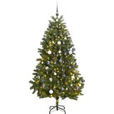  Umjetno božićno drvce 300 LED sa šarkama i kuglicama 270 cm | shoptok.hr