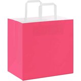  Papirnate vrećice 250 kom s ručkama ružičaste 26x17x25 cm | shoptok.hr