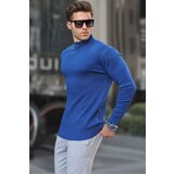 Madmext Men's Indigo Turtleneck Knitwear Sweater 6822 Cene