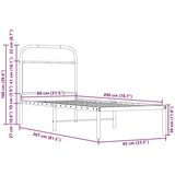 vidaXL Okvir kreveta bez madraca dimljena boja hrasta 80x200 cm drveni | shoptok.hr