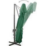  Konzolni vrtni suncobran s dvostrukim vrhom 400 x 300 cm zeleni | shoptok.hr