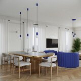 Nice Lamps Tamno plava viseća svjetiljka sa staklenim sjenilom ø 12 cm Orbital – | shoptok.hr