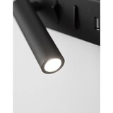 Nova Luce Mat črna kovinska LED stenska svetilka z upogljivo konstrukcijo/z USB priključkom Vida – | Shoptok.si