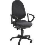 Top Star Standardni vrtljivi stol, brez naslonov za roke, naslonjalo za hrbet 550 mm, črno ogrodje, antracitno blago | Shoptok.si