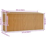  Zidna vrtna kućica smeđa 118x382x178 cm pocinčani čelik | shoptok.hr