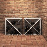  Stalak za vino 2 pcs Bijelo 62 x 25 x 62 cm Čvrsto borovo drvo | shoptok.hr