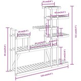 vidaXL Stojalo za rastline 110x25x111 cm trden les jelke | Shoptok.si