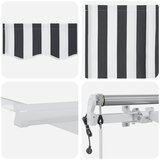 Tenda na automatsko uvlačenje antracit i bijela 450x300 cm | shoptok.hr
