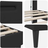  Krevetna konstrukcija Crna 120 x 200 cm Umjetna koža | shoptok.hr