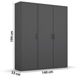 Rauch Möbel OMARA S KLASIČNIMI VRATI, siva | Shoptok.si